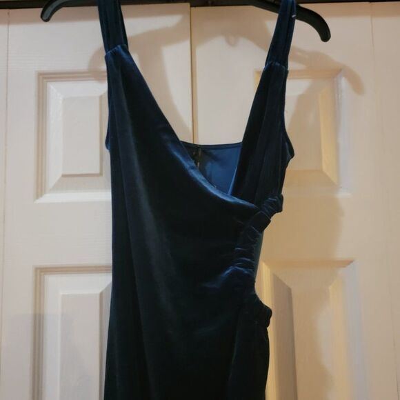 NIGHT NIGHT by Jonathan Simkhai Womens Blue Dk Cut Out Velvet Midi Dress… - Picture 7 of 13